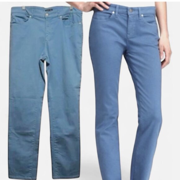 EILEEN FISHER ORGANIC COTTON GARMENT DYED ECLIPSE BLUE FULL LENGTH 5 POCKET JEAN - Picture 1 of 11